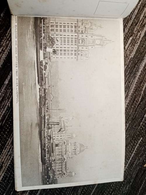 Vintage postcards booklet with 12 views Liverpool