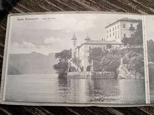 Booklet with 10 unused vintage postcards Lago di como