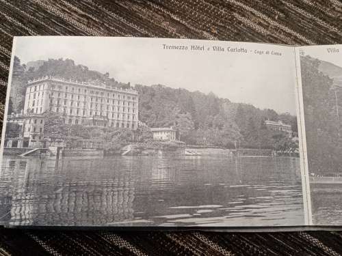 Booklet with 10 unused vintage postcards Lago di como