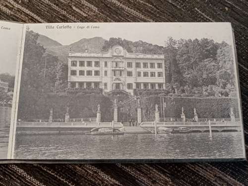 Booklet with 10 unused vintage postcards Lago di como