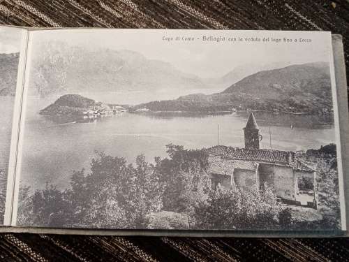 Booklet with 10 unused vintage postcards Lago di como