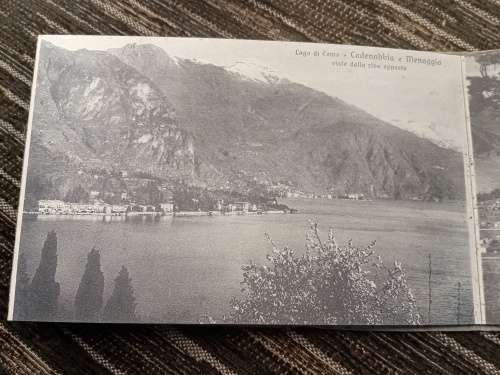 Booklet with 10 unused vintage postcards Lago di como