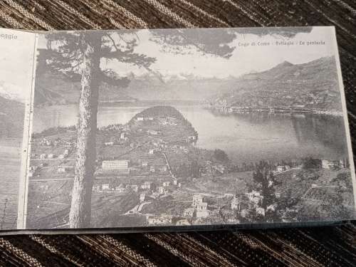 Booklet with 10 unused vintage postcards Lago di como