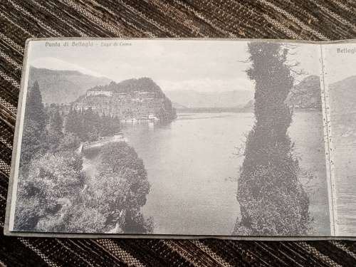 Booklet with 10 unused vintage postcards Lago di como