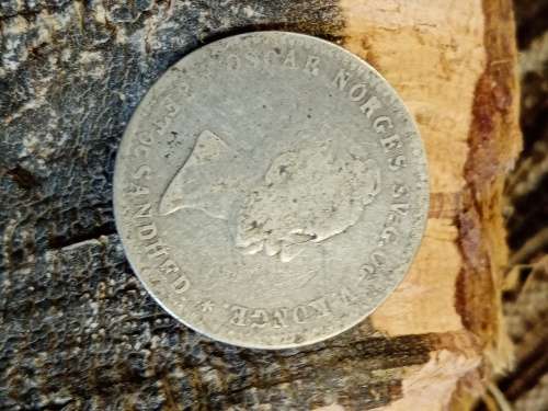 12 Skilling Oscar 1853 coin