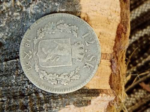 12 Skilling Oscar 1853 coin