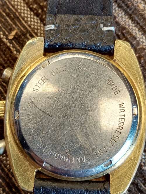 Lanco wrist watch manual wind chronograph 40mm ex crown calliber: valjoux 7733 WORKING