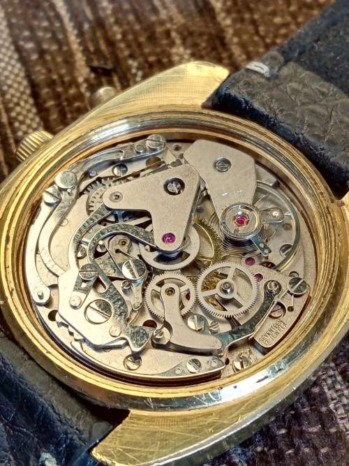 Lanco wrist watch manual wind chronograph 40mm ex crown calliber: valjoux 7733 WORKING