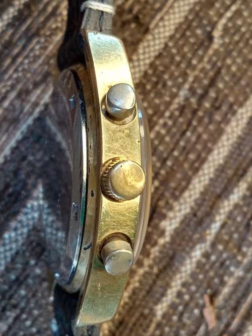 Lanco wrist watch manual wind chronograph 40mm ex crown calliber: valjoux 7733 WORKING