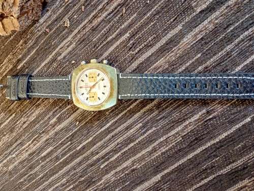 Lanco wrist watch manual wind chronograph 40mm ex crown calliber: valjoux 7733 WORKING