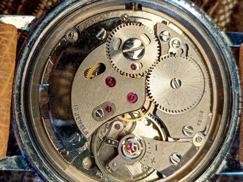Rotary wrist watch manual wind starburst texture dial 35mm ex crown WORKING