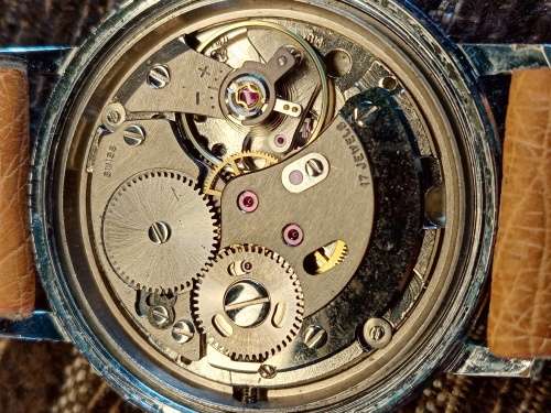 Rotary wrist watch manual wind starburst texture dial 35mm ex crown WORKING