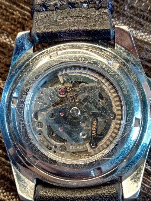 Citizen wrist watch automatic 44mm ex crown WORKING