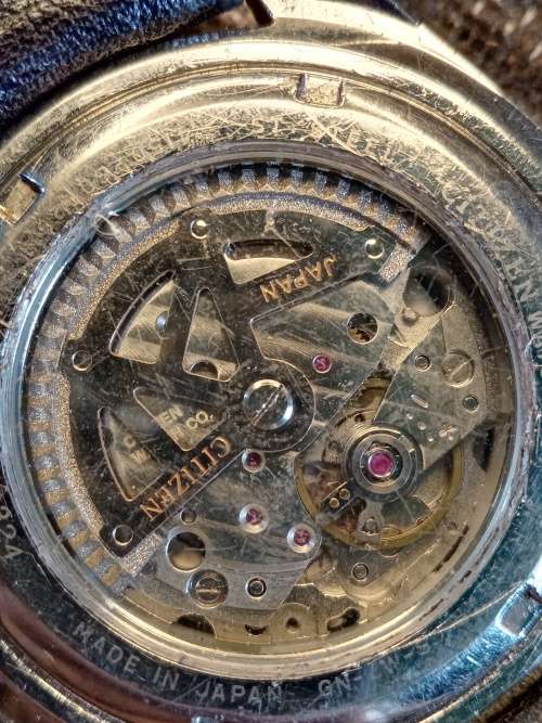 Citizen wrist watch automatic 44mm ex crown WORKING