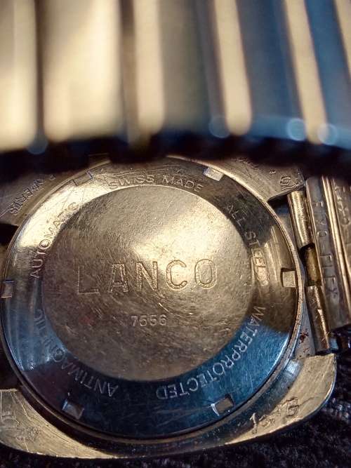 Lanco pacific wrist watch automatic 36mm ex crown WORKING
