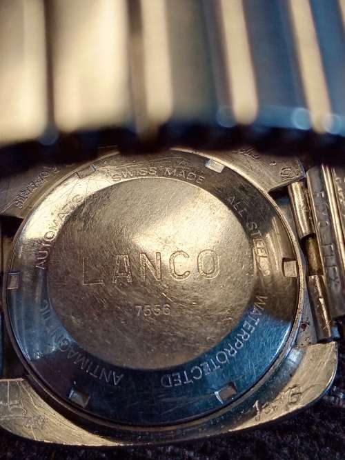 Lanco pacific wrist watch automatic 36mm ex crown WORKING