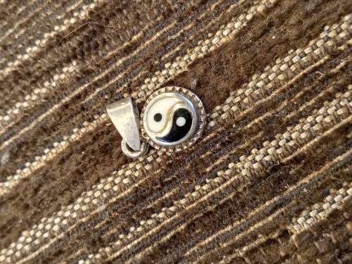 YIN AND YANG pendant sterling silver 8mm diameter