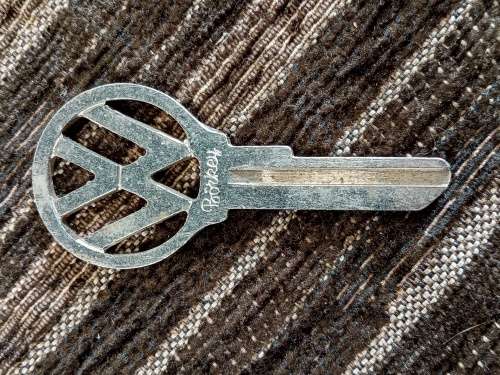 Volkswagen vintage uncut key