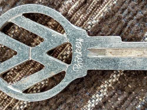 Volkswagen vintage uncut key