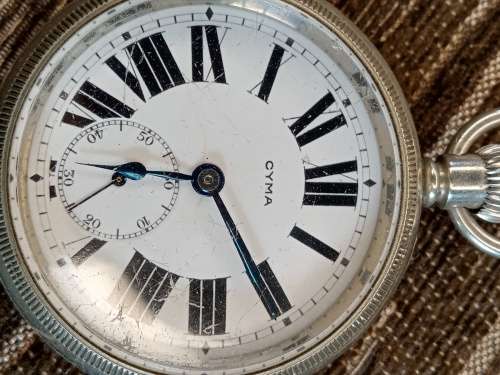 Large Cyma pocket watch WORKING