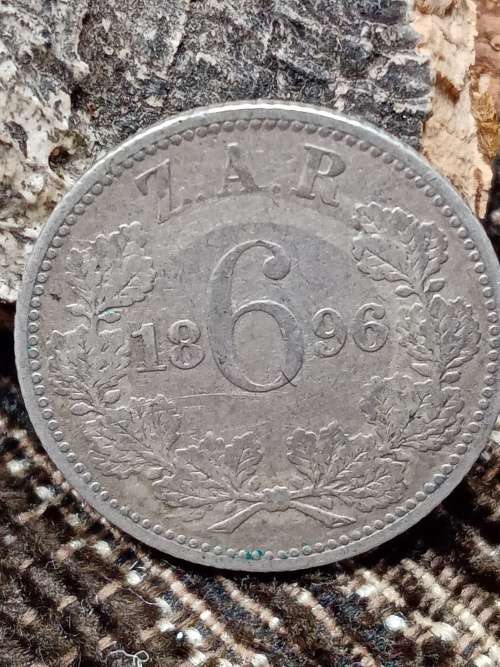 1896 ZAR sixpence