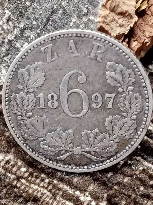 1897 ZAR sixpence