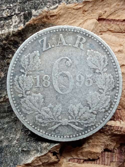 1895 ZAR sixpence