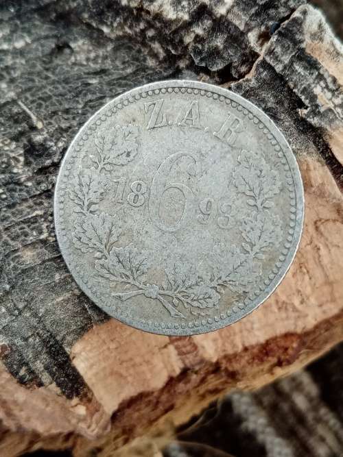 1893 ZAR sixpence
