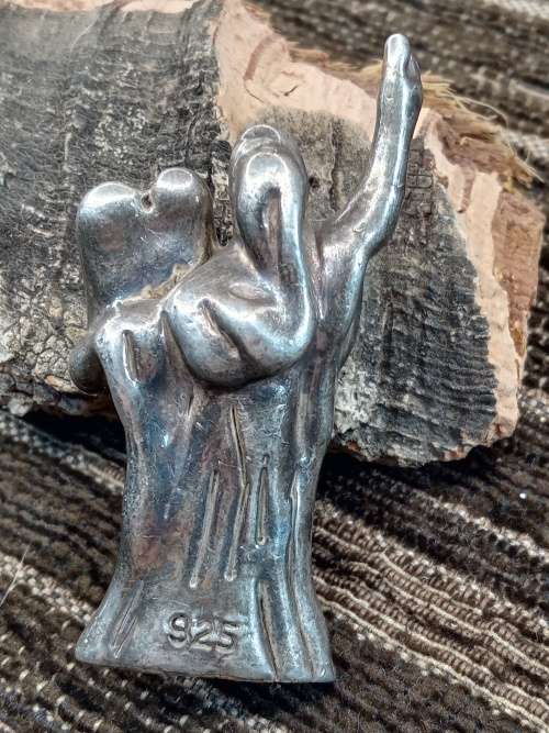 sterling silver ornament 57mm high 25mm wide