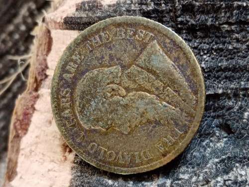 1896 1 pond medallion issued by FRA DIAVOLO CIGARS ARE THE BEST
