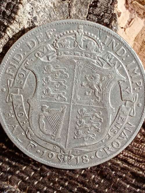 1918 UK 1/2 crown