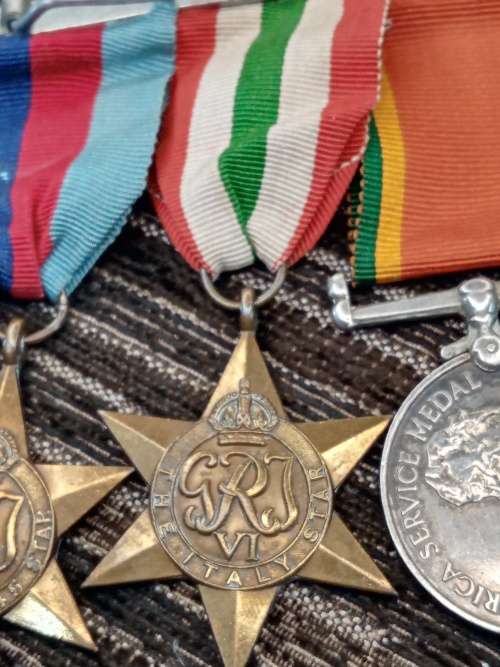 WW2 medal set to 85867 JC. Wentzel