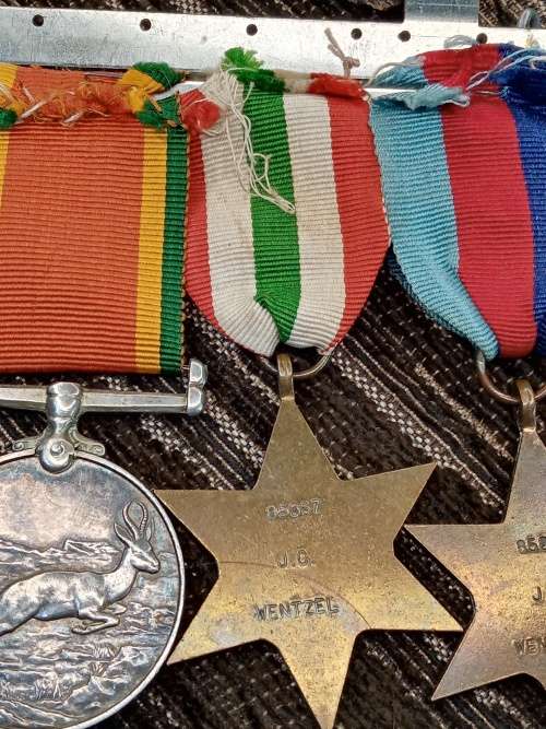 WW2 medal set to 85867 JC. Wentzel