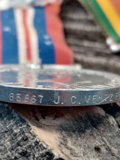 WW2 medal set to 85867 JC. Wentzel