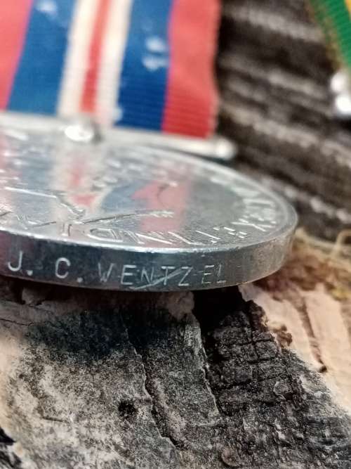 WW2 medal set to 85867 JC. Wentzel