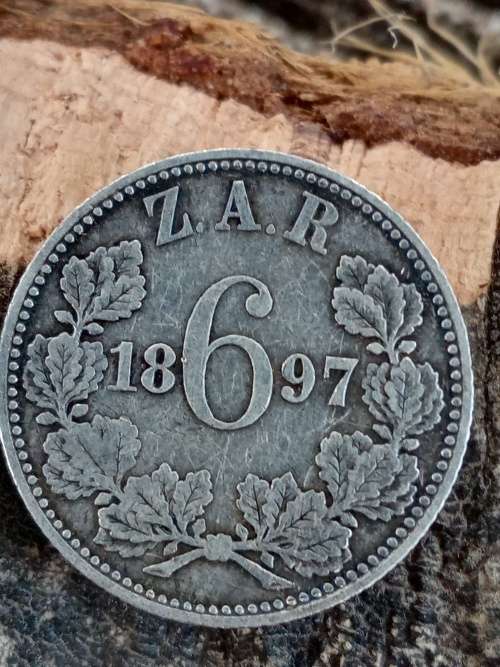 1897 ZAR sixpence