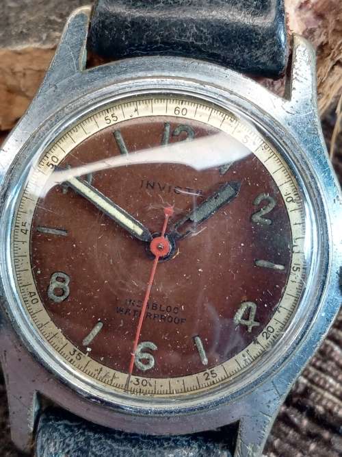 Invicta wrist watch manual wind 31mm ex crown WORKING