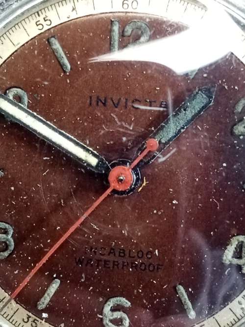 Invicta wrist watch manual wind 31mm ex crown WORKING