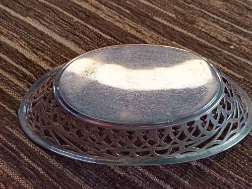 1908 sterling silver chester basket lenght 140mm width 73mm height 35mm
