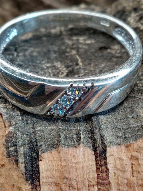 Sterling silver ring size W.5