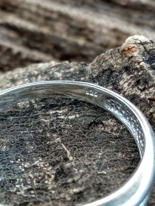 Sterling silver ring size W.5