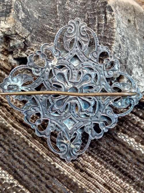 Belfast sterling silver and enamel brooch