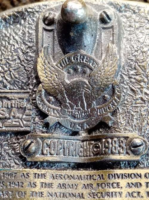 US Airforce belt bucklke made in the USA