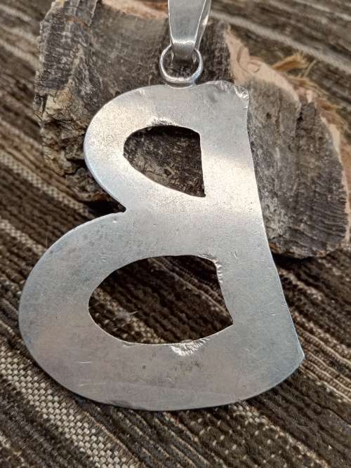 Sterling silver Big Boss pendant 19mm lenght 50mm width