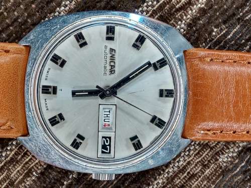 Enicar seapearl wrist watch 35mm ex crown WORKING