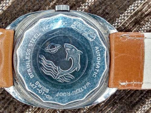 Enicar seapearl wrist watch 35mm ex crown WORKING
