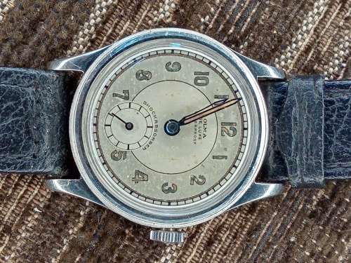 Olma deluxe wrist watch manual wind 31mm ex crown WORKING