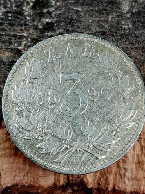 ZAR threepence 1896