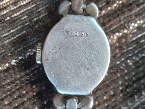 Sterling Silver and Marasite antique ladies watch