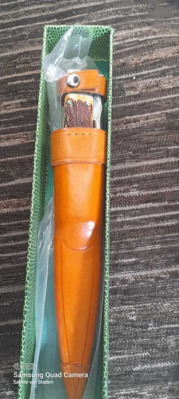 Othello Solingen Germany `pig sticker` Bowie knife stag horn handle new old stock